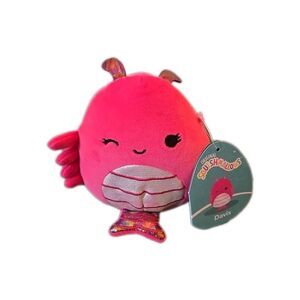 Davis The Shrimp Mystery Scented 5” Squishmallow Pink Plush New With Tags. Gift
